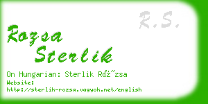 rozsa sterlik business card